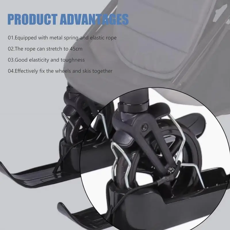 Kids Scooter Snow Sledge Cycling Snowboard Ski Kit Lightweight Snow Sledge Board Set For Scooter For Snowfields Baby Strollers