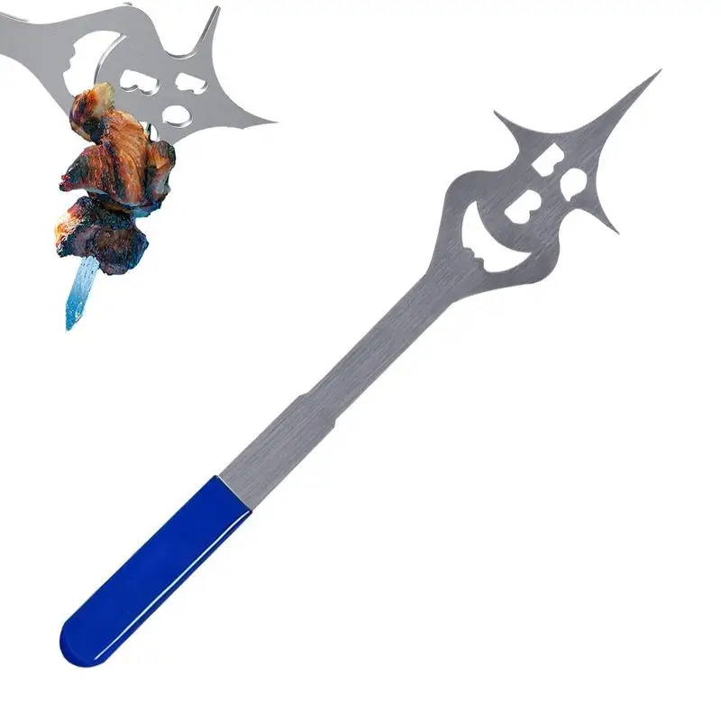 Bbq Fork 6 In 1 Strumenti Per Griglia Multifunzionale Per Barbecue All'Aperto Grill Carving Fork Camp Cooking Tool Con Manico Termoisolato