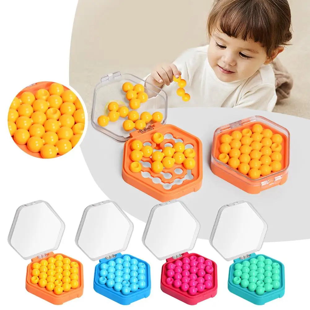 

Puzzle Pocket Colorful Beads Spatial Logical Thinking Training Mini Jigsaw Puzzle Educational Toy For Baby Develop Intellig Z3D5