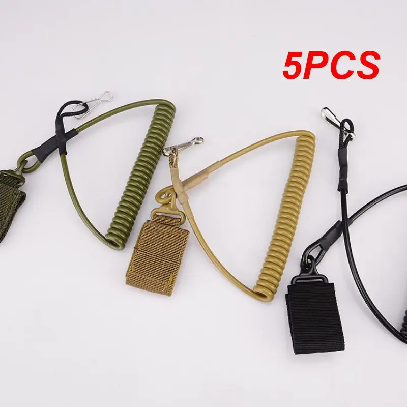 

5 шт. многофункциональная тактическая подвесная веревка, антипотеря, эластичная веревка, уличная Весенняя веревка, эластичное кольцо для ключей, подвесная веревка для выживания