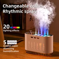 7 Colors LED Mist Humidifier Night Light Quiet Aroma Diffuser with 5 Nozzle Spray Cool Air Purifier Oil Diffuser for Home Office 1
