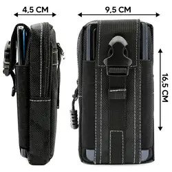 Universal Nylon Phone Holster with Belt Clip (17cm x 9cm x 3cm)