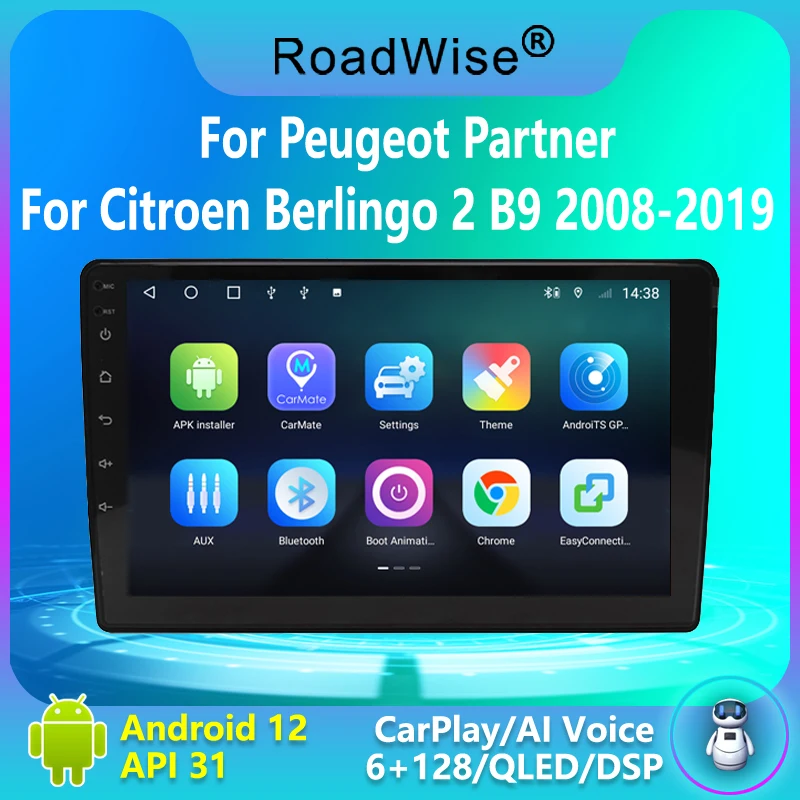 DAB+ CarPlay Android 15 Autoradio Für Citroen Berlingo Peugeot Partner Autoradio Digitalradio Dab 4plus64gb Optional Rds Am Fm Carplay Android Auto Bluetooth Eq Usb Gps Navi Wifi Touchscreen S0uf30tt