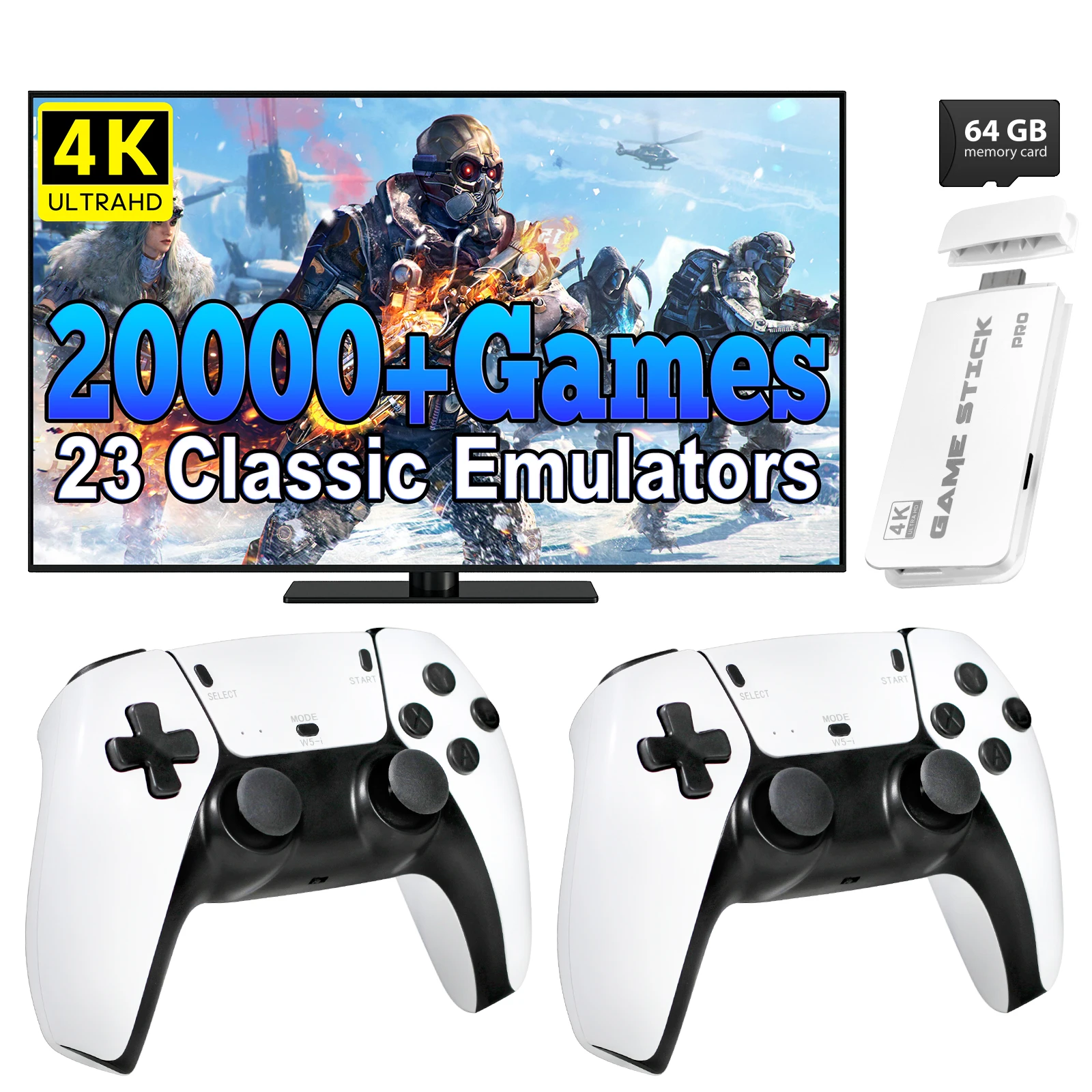M15 4K TV Retro Handheld Game Console Stick 2.4G Dual Wireless Controller 20000+ Classical Games 23 Classic Emulaters 1