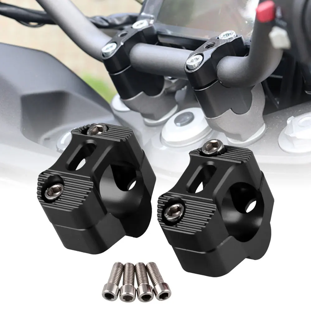 2 Pcs Cnc 22mm 28mm Off Road Motorcycle Bar Clamps Handlebar Risers