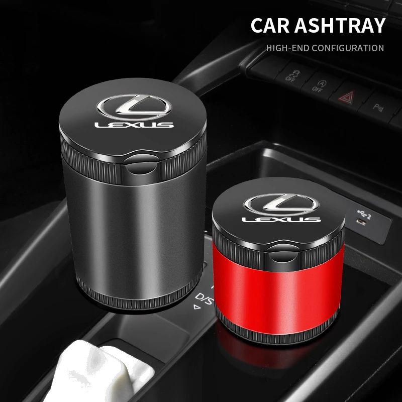 휴대용 차량용 금속 재떨이, 렉서스 F 스포츠 LBX NX RX 350h 450h ES UX 300e GS GX IS LS LX CT LC 용 컵홀더 장식 재떨이