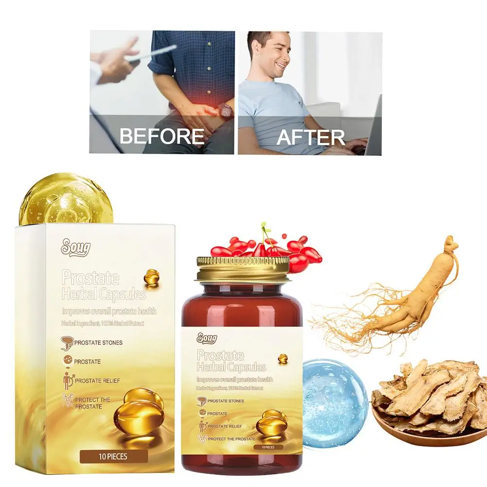 30pcs Prostate Natural Herbal Capsules Prostate Urgency Symptoms Remover Capsules For Men Soothing Body Health Care