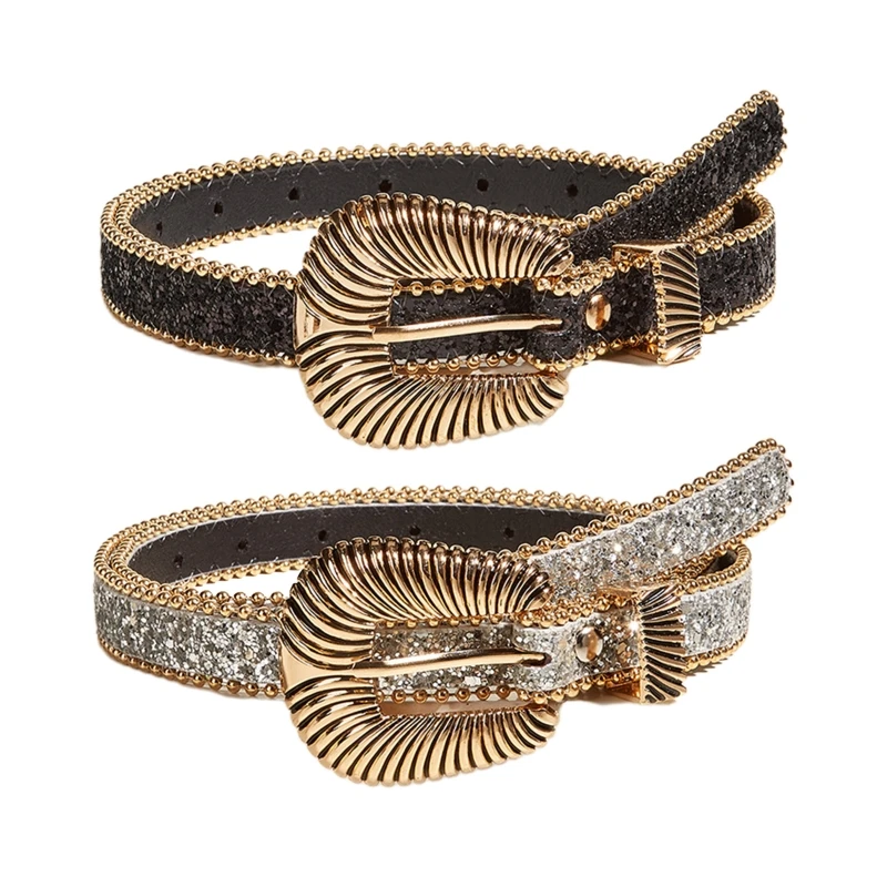 

Women Sequins Waist Belt for Dress Crystal Waist Belt Shinning Formal Belt