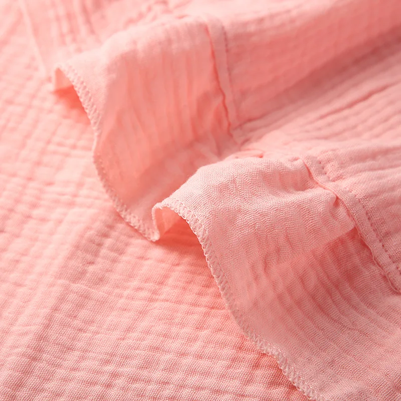 Organic Cotton Receiving Blanket Muslin Baby Swaddle Blanket for New Born Infant Bedding Ruffle Babies Accessories Newborn Plaid 5