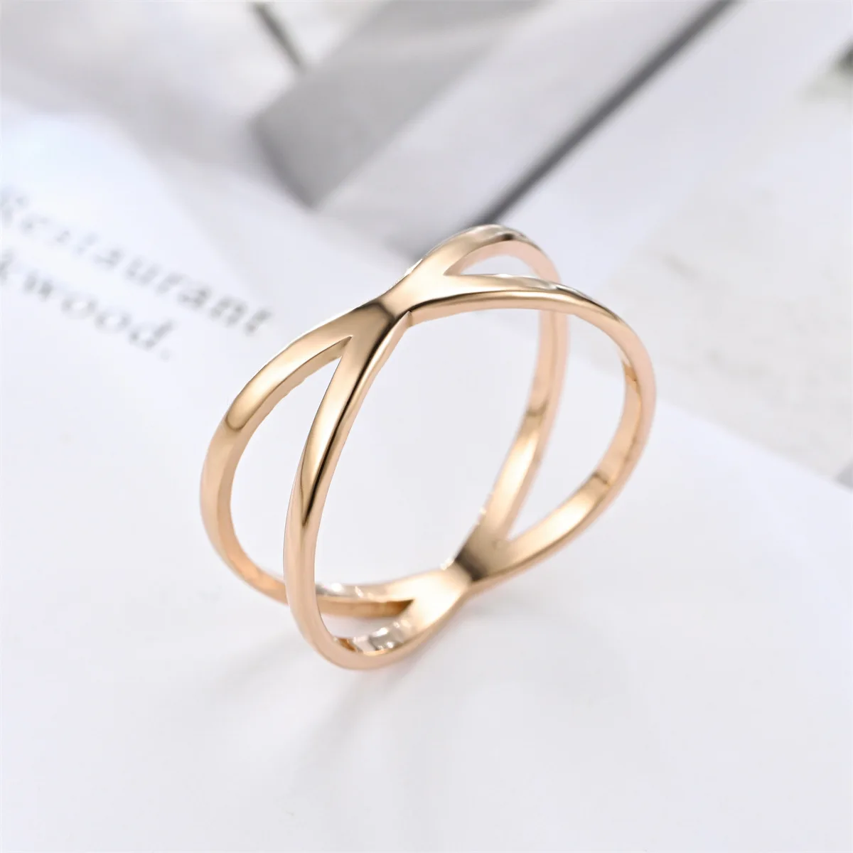 FashionJewelryStainlessSteelCrossHollowedOutWomenSRing
