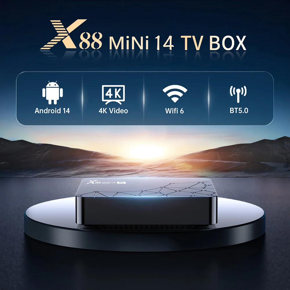 X88 Mini 14 Tv Box Android14 Rockchip Rk3518 Quad Core 64bit