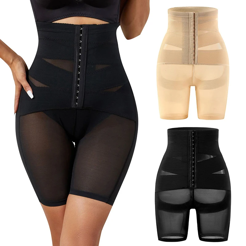 Женские Корректирующие трусики BurVogue для живота, корректор фигуры, Корректирующее белье с высокой талией для подтяжки ягодиц, короткие обтягивающие бедра (art.: 3920c44478ded) - 3920c44478ded
