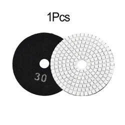 Diamond Polishing Pads for Granite, Stone, Marble, and Concrete - Wet/Dry, 100mm, Hook & Loop Backing, 4pc Set, 30 - 10,000 Grit (30grit)
