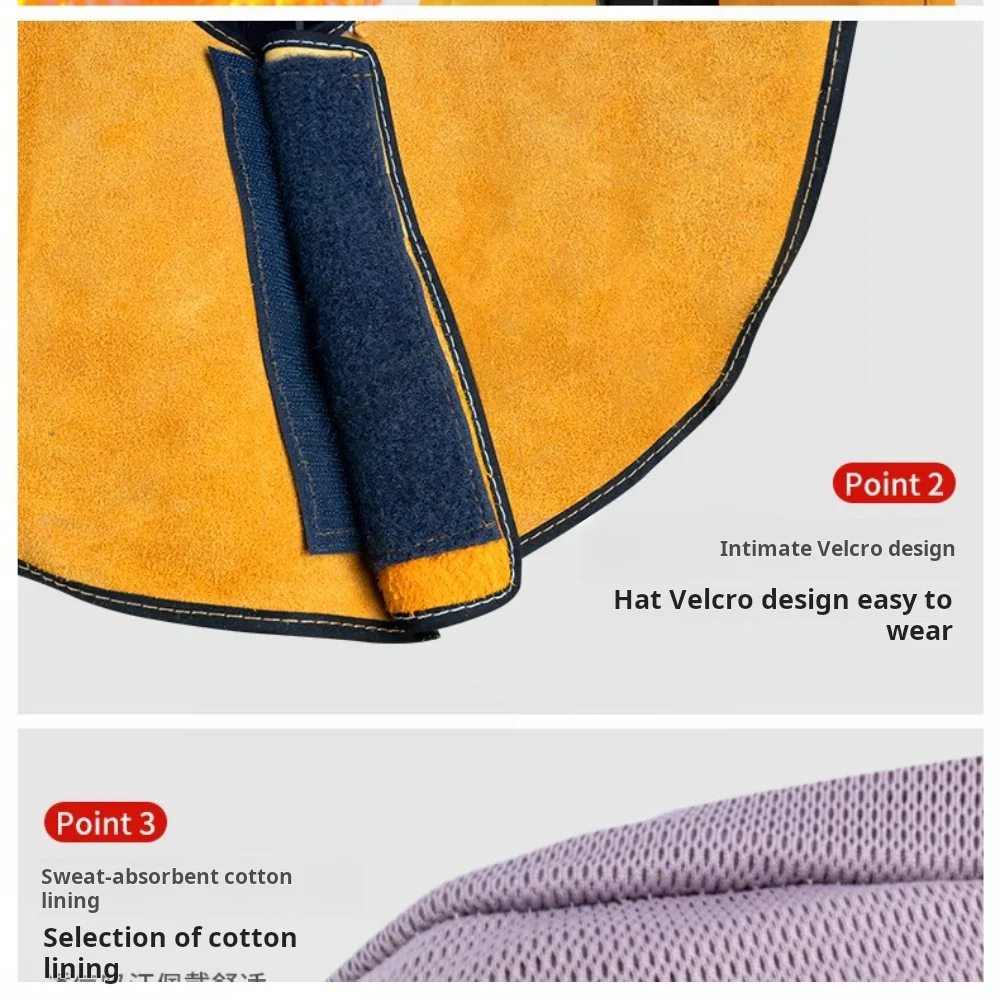 Welder protective equipment cowhide foot covers heat-resistant shawls hats welding work clothes aprons welding clothes
