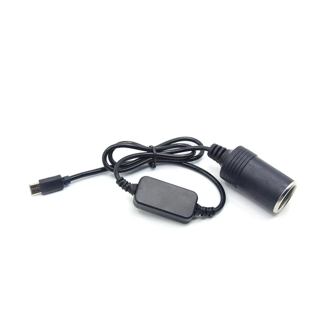 USB C PD Type C Male to 12V Car Cigarette Lighter Socket Female Step Up  Cable for Driving Recorder GPS E-Dog Car Fan 