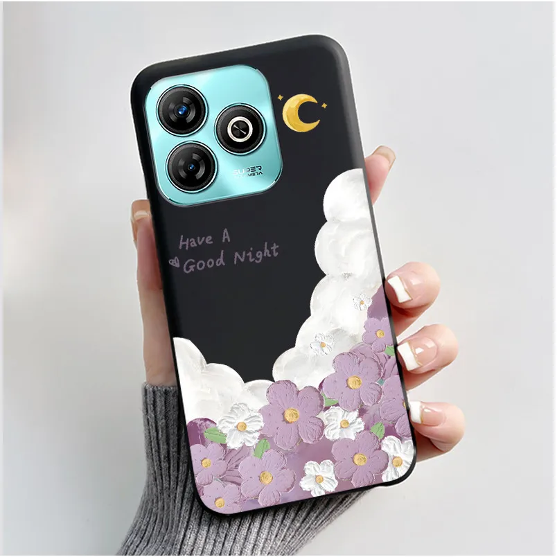 Aesthetic Cute Cat Black Shockproof Silicone Back Cover