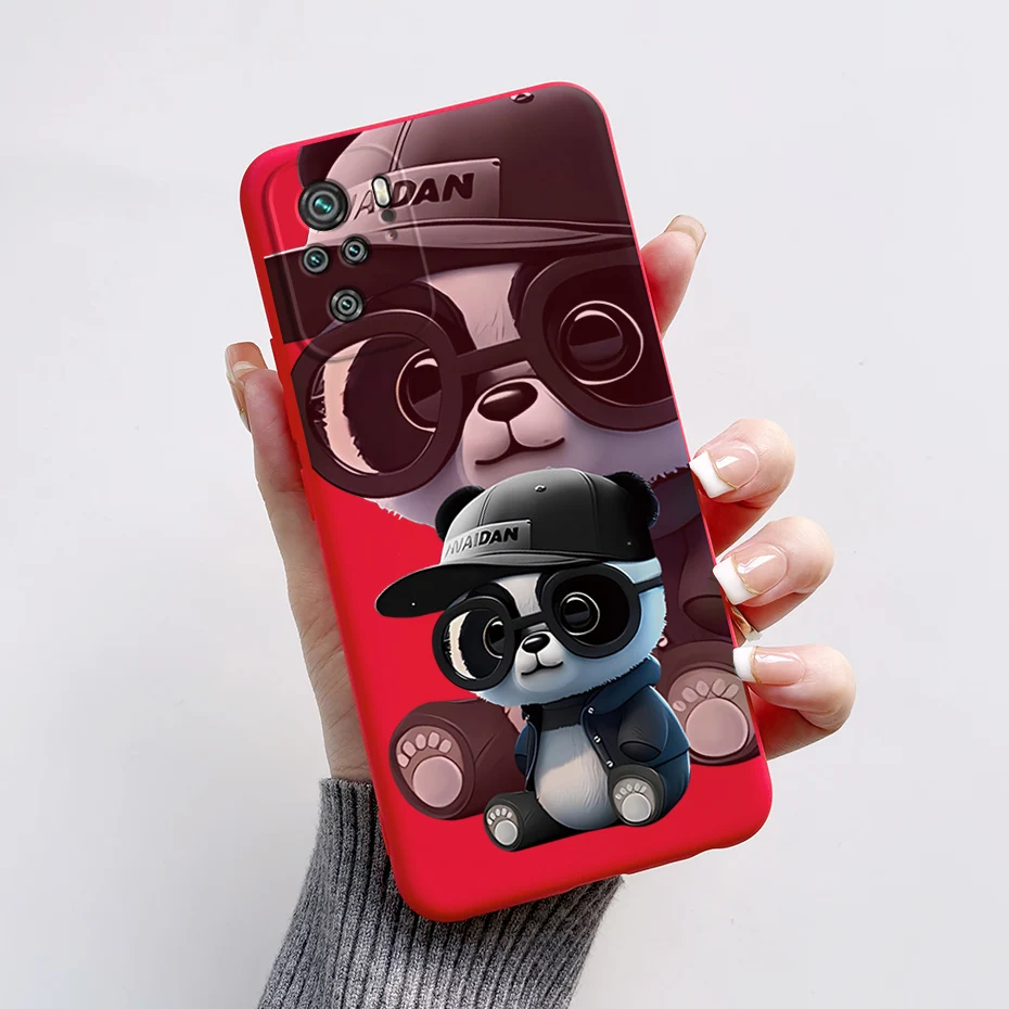 Adorable Panda & Dog Silicone Soft Cover for Xiaomi Redmi Note 10 Series