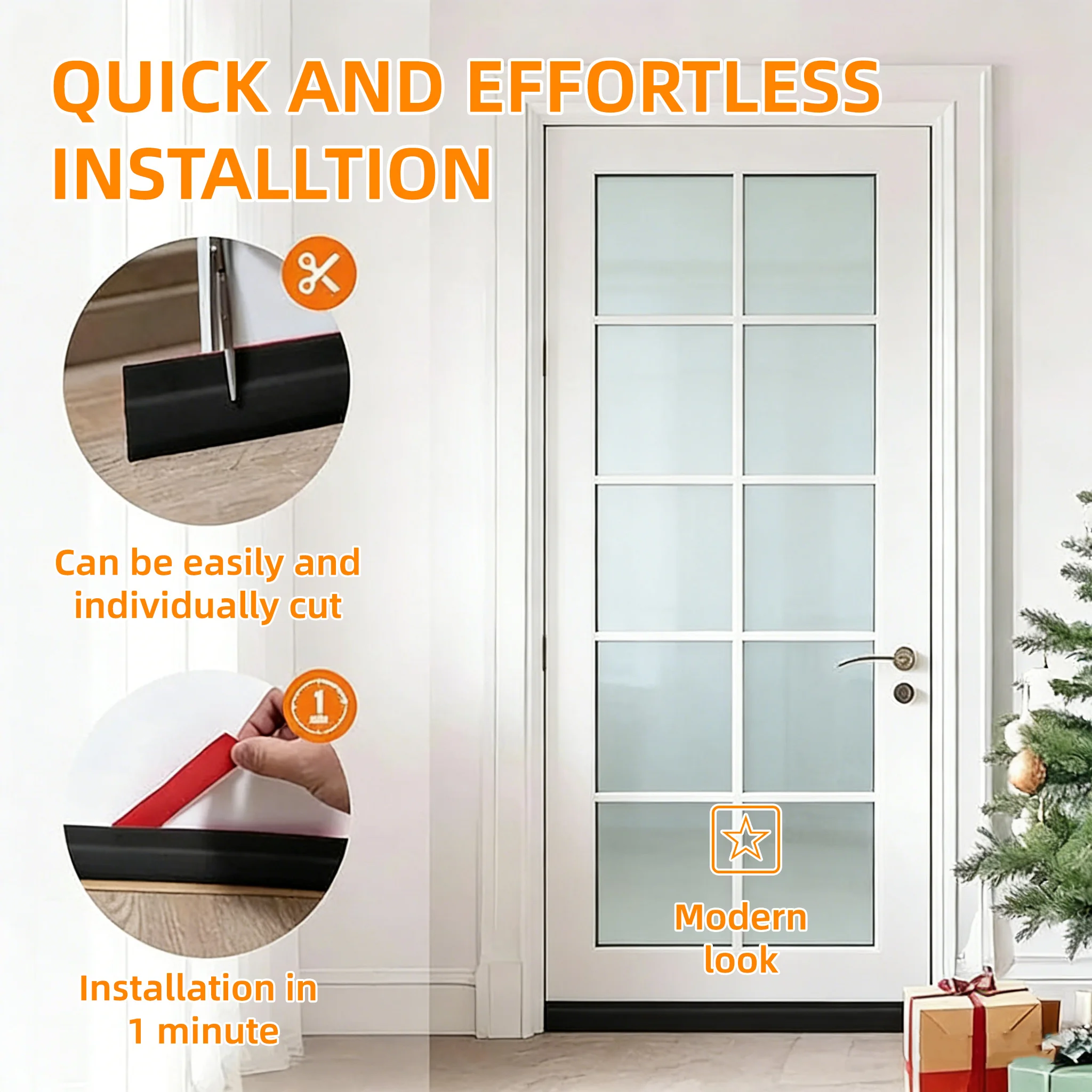 Enhanced Door Draft Blocker and Noise Reduction Insulator with Strong Adhesive