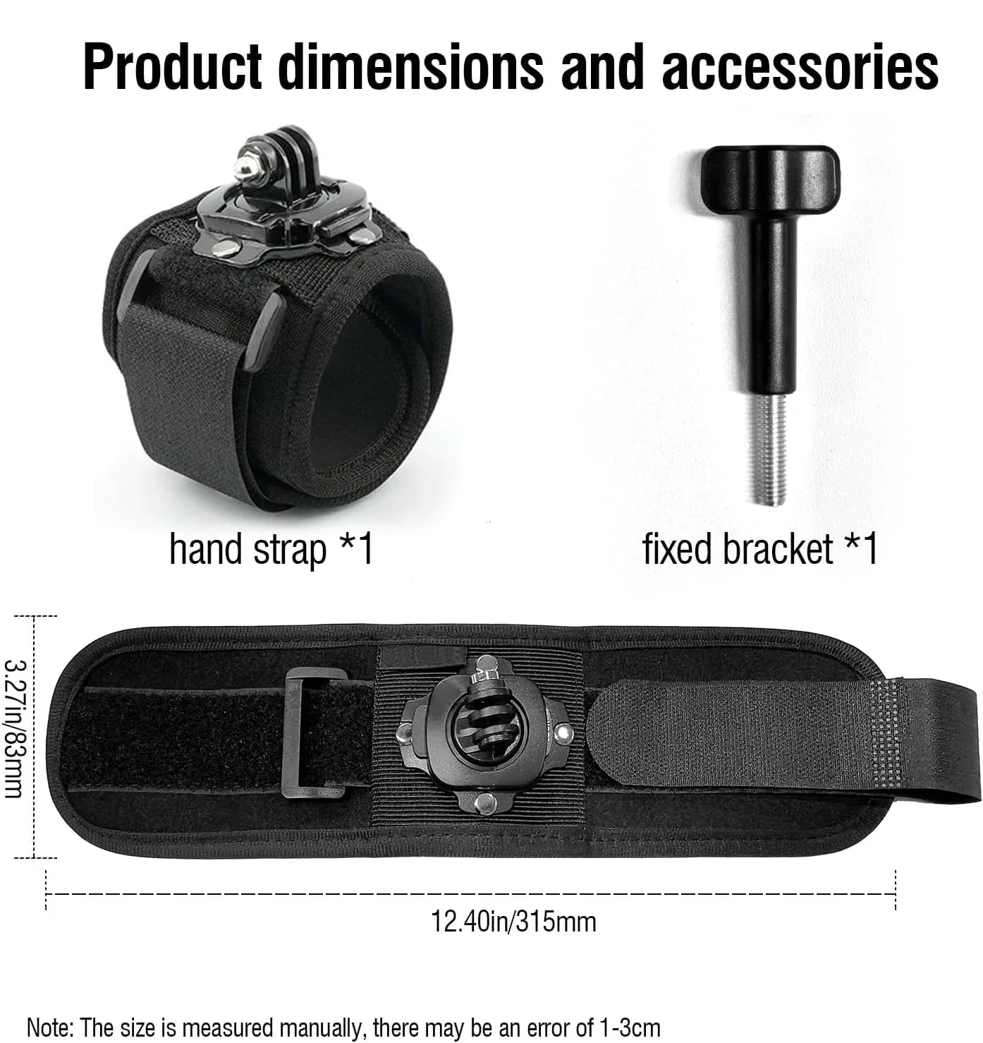 360 Degree Rotation Wrist Band Hand Strap Band Mount For Gopro 13 12 11 10 Insta360 X5 X4 DJI OSMO Action 5Pro 4 3 Camera Mount