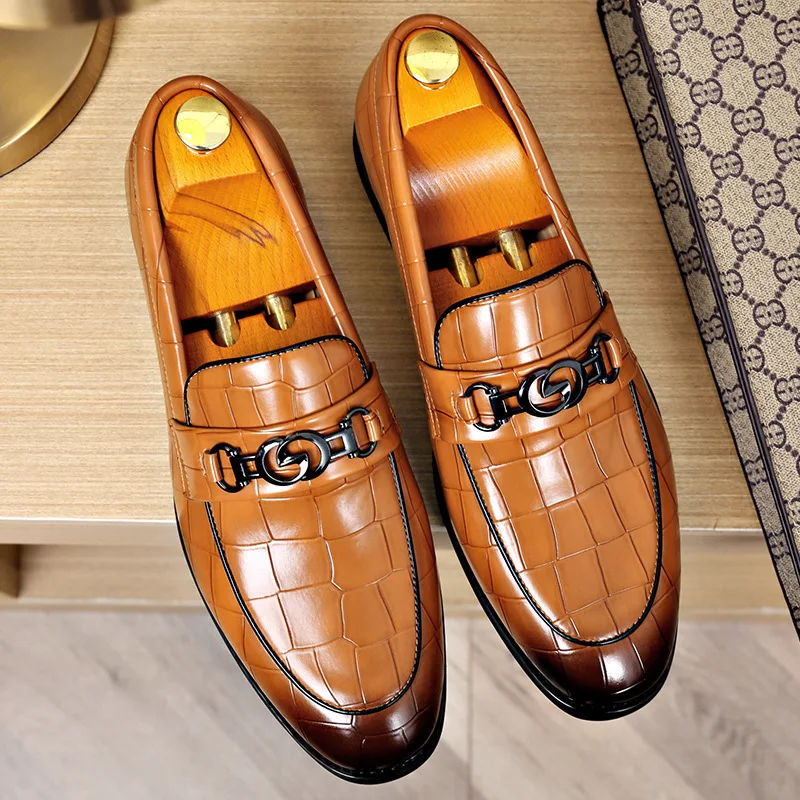Men's Formal Shoes Casual Shoes Business Formal British Luxury Men's Leather Low Heel Fashion