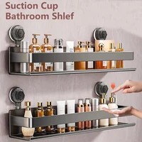 Wall-mounted Bathroom Shlef Suction Cup Shower Shelves Shower Storage Holder Rack Shampoo Storage Rack Bathroom Organizer 1
