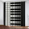 2Pcs Rock Band Theme Curtains Drummer Pattern Print Living Room Bedroom Music Lover Decor Sun Shade Window Drapes 2