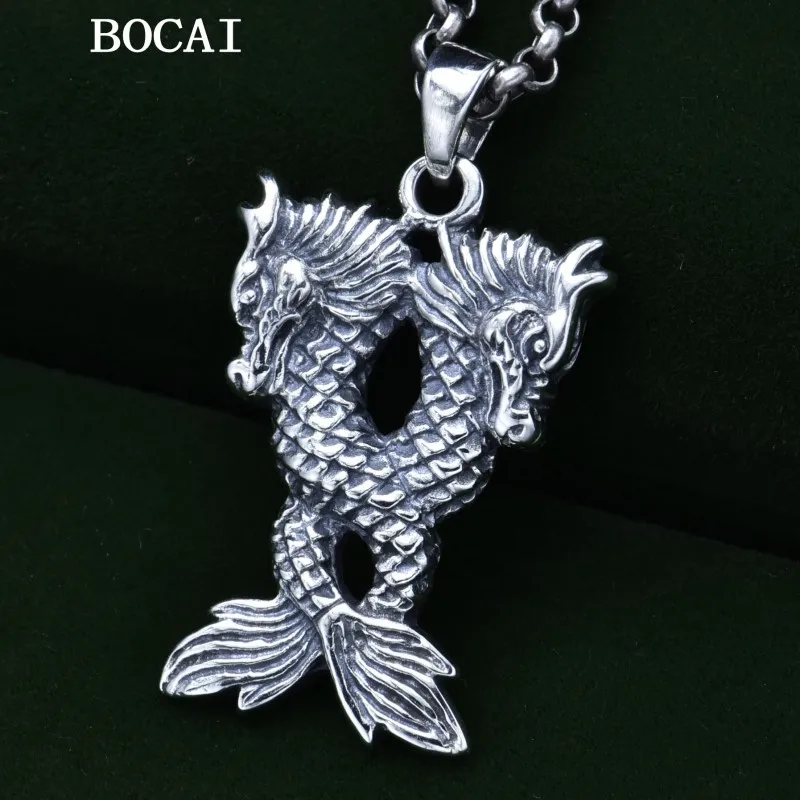 

Кулон с драконом в китайском стиле для мужчин и женщин, подвеска из стерлингового серебра S925 в ретро стиле, подарок