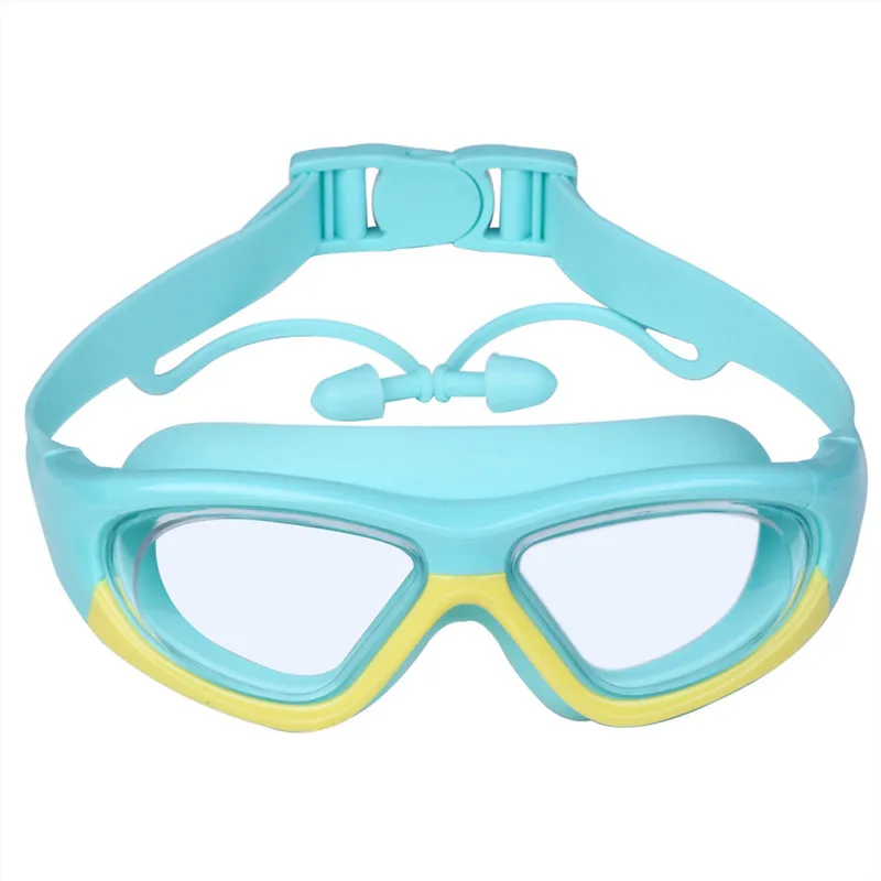 Swimming Goggles Professional kids With Earplugs Anti-Fog UV silicone Waterproof for children