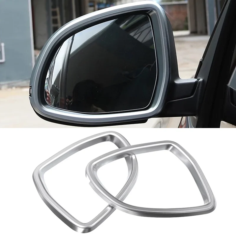 

2 шт. Стайлинг автомобиля ABS Серебряный Хром ABS рамка для зеркала заднего вида обшивка для BMW X5 X6 F15 F16 2014 2015 2016 2017-2022