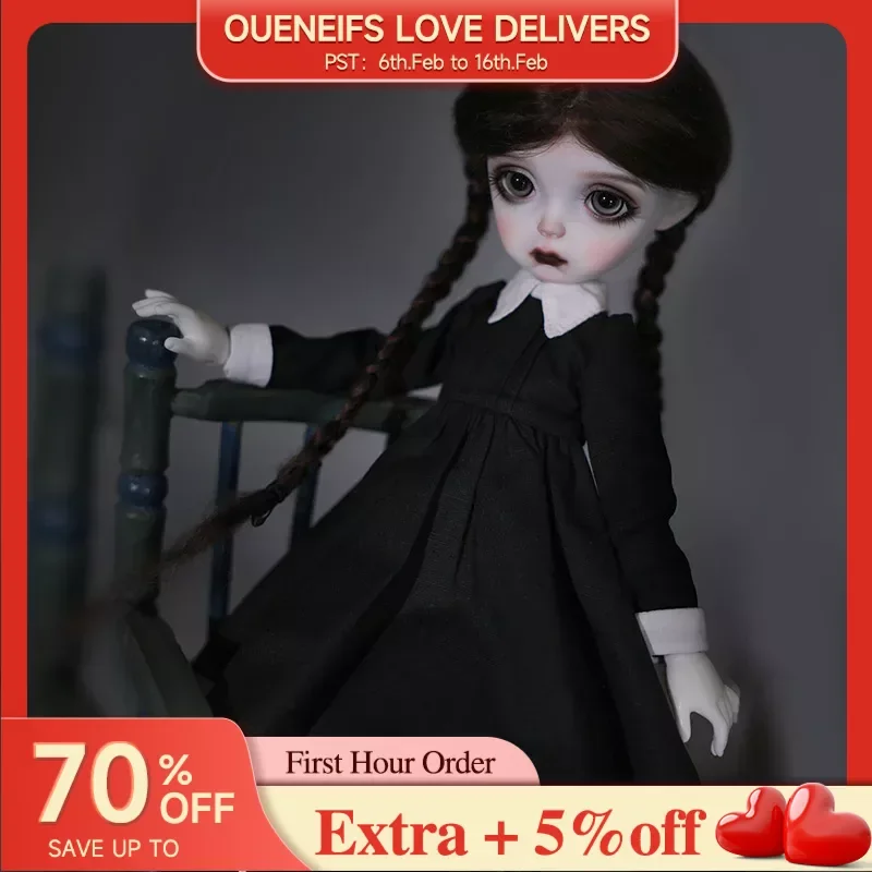 Isoom Milia 1/6 Plus Bjd Doll Dark Gothic Dress Con Weddncourse Simile Styling Girl Body Bjd Dolls