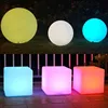 Garden Light LED Ball RGB Rechargeable Yard Light up Cube Color Changing LED Lawn Lamp Luminaire Ball and Cube 4