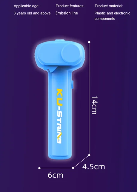 Launcher Loop Fidget Toy,Rope launcher ZipString Handheld Adjustable Speed Luminous Rope Lasso Kid Adult Fun Game toys 6
