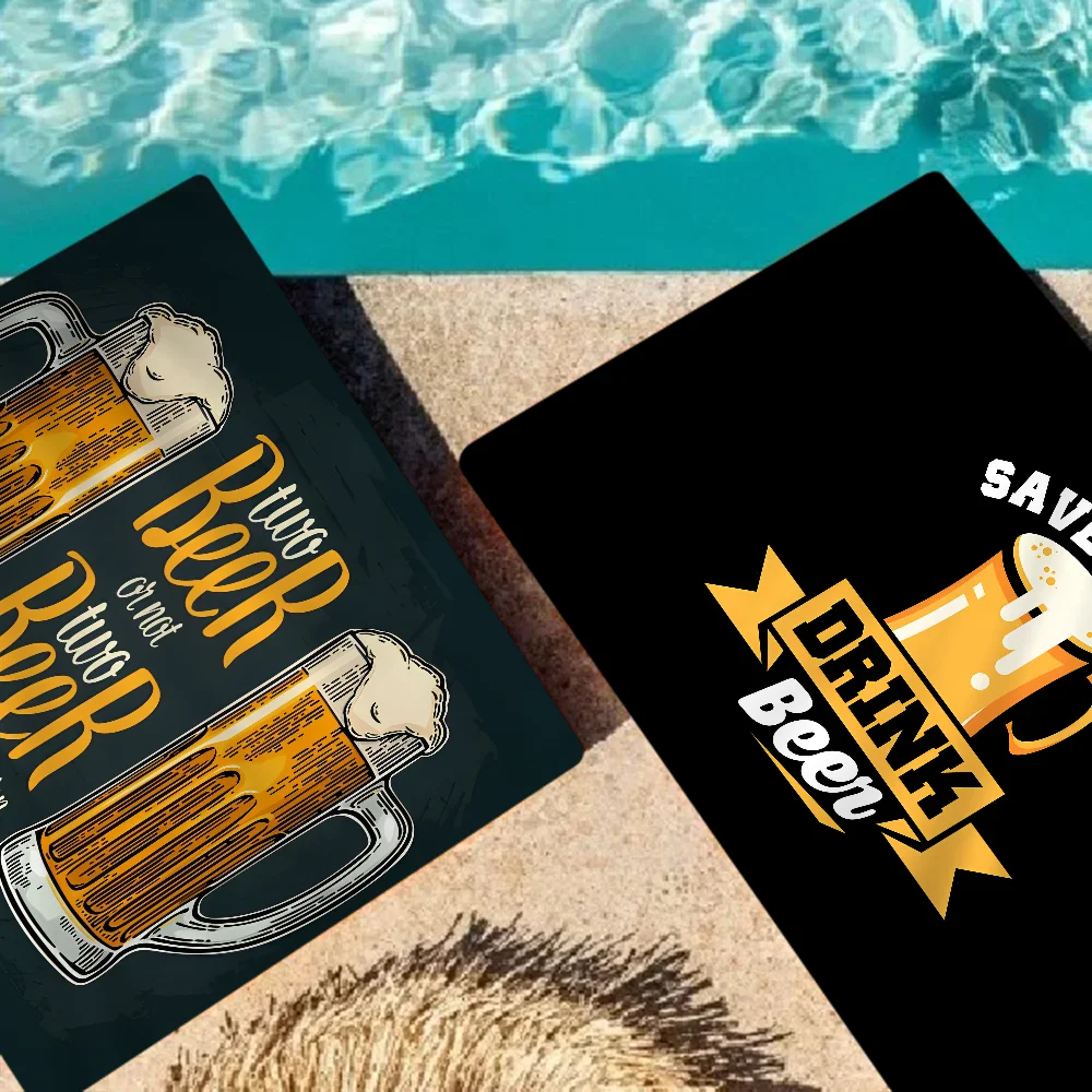 Drinking Beer Printed Big Microfiber Beach Towels Quick Dry Towel Sand Beach Towels Pool Towel for Travel Swim Pool Yoga 4