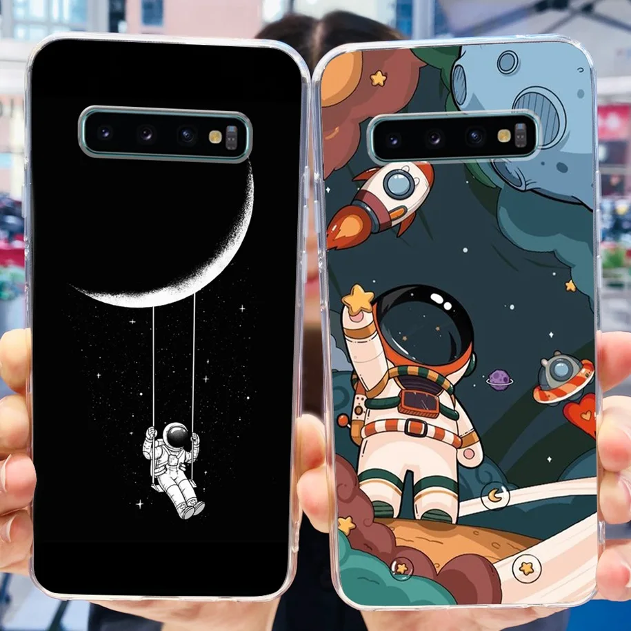 Per Samsung Galaxy S10 Lite Plus Custodia Lovely Astronaut Cover Morbida In Silicone Per Samsung S10 Plus S10E Funda S10 + S 10 Coque