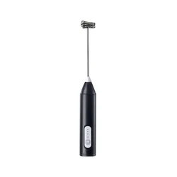 Portable USB Rechargeable Electric Milk Frother and Foam Maker (Black)