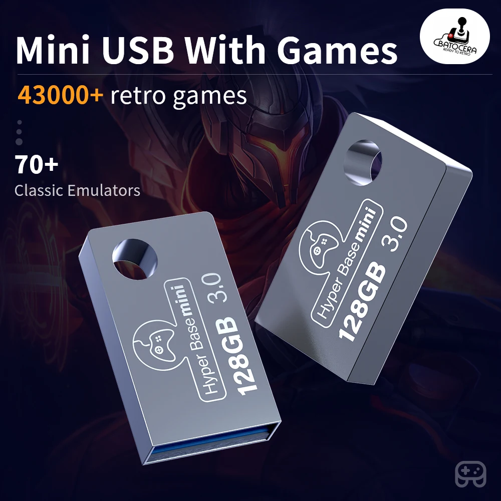 Hyper base mini disk para pc com windows usb 3 0 43000 jogos retro pr