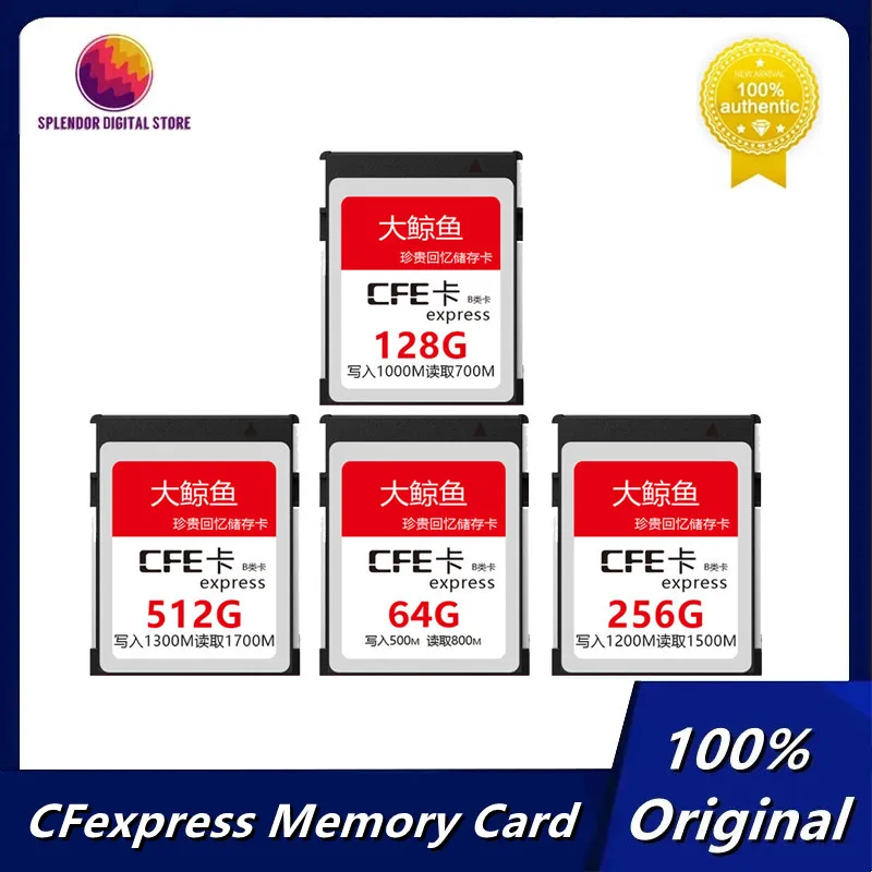 

Original Photographic Memory Card 512GB 256GB 128GB 64GB CFE CFexpress Card for Nikon Z6 Z7 Canon R5 1DX3 XQD Upgrade Card