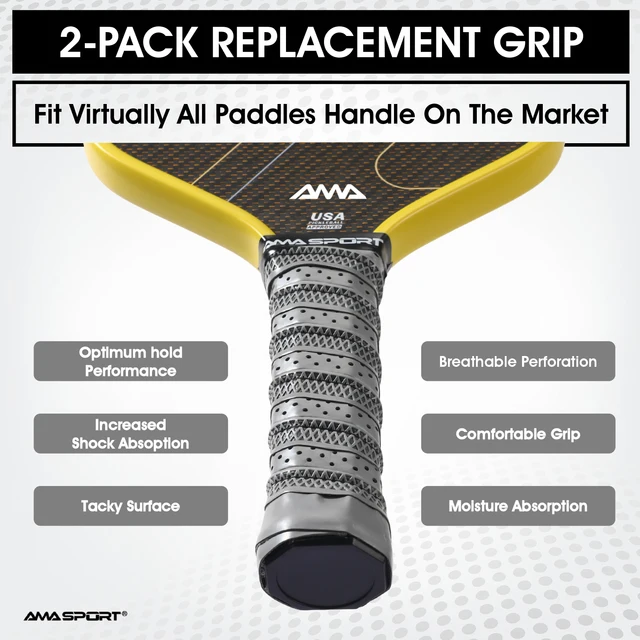 Non-Slip Pickleball Paddle Grip Tape,Moisture-Wicking Pickball Replacement Grip, Premium Pickleball Racket Replacement Grip Wrap 5