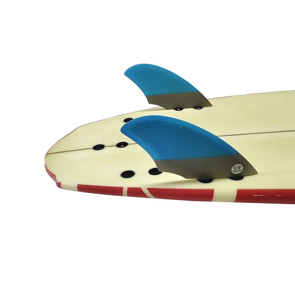UPSURF FCS KEEL Twin FINS Surfboard FinS 2pcs/set Honeycomb Patchwork Twin Fins For Sup Accessories Surfing Quilhas