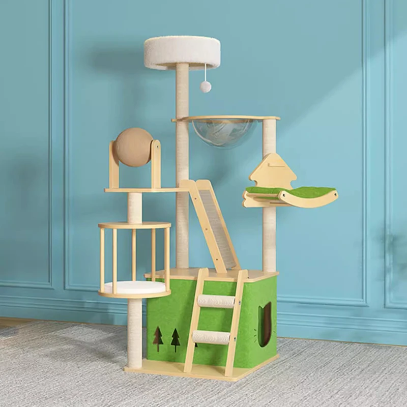 

Bed Villa Cat Accessories House Stuff Climbing Scratcher House Board Condo Cat Tree Toys Juguetes Para Gatos Cat Furniture