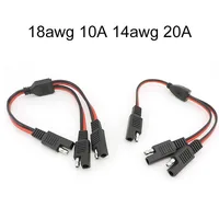 Panneau solaire 1 SAE à 2 SAE, tête de répartiteur, connecteur d'extension d'alimentation, câble adaptateur de batterie, connexion rapide, déconnexion 10A 20A 2