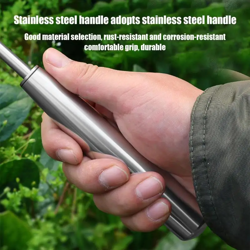 1Pc Stainless Steel Digging Tool Mini Steel Rake Portable Yard Handheld Thatch Remover Rake Garden Transplanting Tool Dropship - Image 5