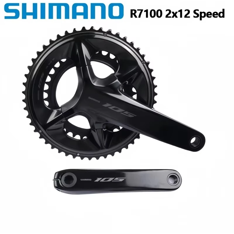 新品未使用　Shimano 105 FC-R7100 50-34T 170mm Shimano 105 FC-R7100 Crankset - 172.5mm, 12-Speed, 50/34t, 110