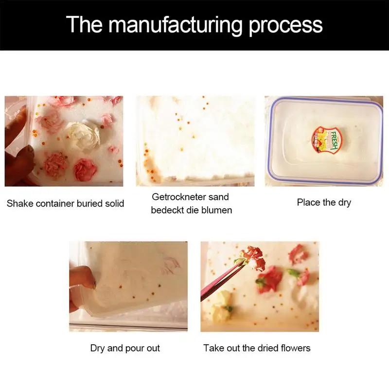 Flower Drying Silica Gel Reusable Desiccant Beads Silica Gel Desiccant Color Indicating Flower Drying DIY Hand-Dried 3D