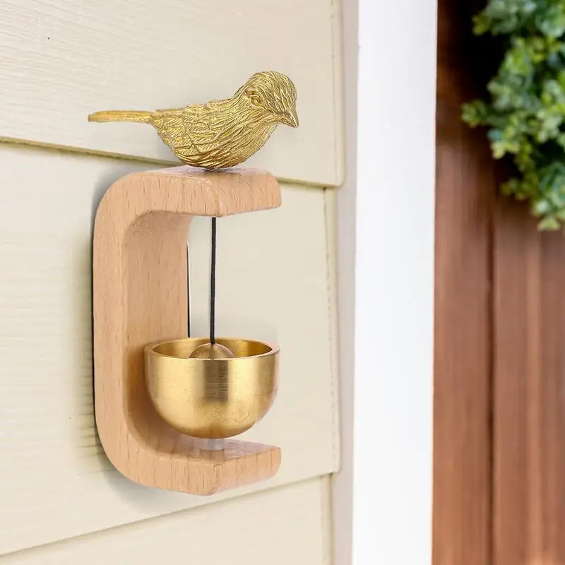 

Wood Door Bell Wood Doorbell Wind Chime Indoor Ornaments Shopkeepers Bell Hangings Decorations Home Decor Supplies products