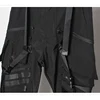 Techwear Functional Cargo Pants Men Fashion Tactical Ribbons Design Trousers 2025 Spring Hip Hop Streetwear Pants Black 6