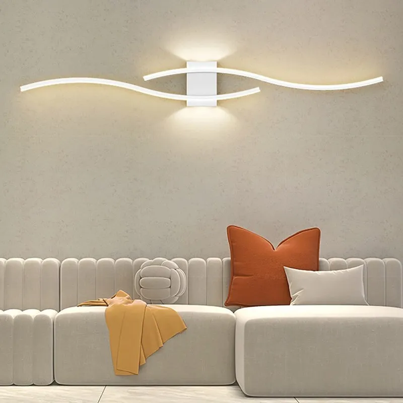 Moder LED Wall Lamp Long Strip Wall Lamps TV Background Decorative Lighting For Bedroom Living Room Home Indoor Lighting Fixture 5