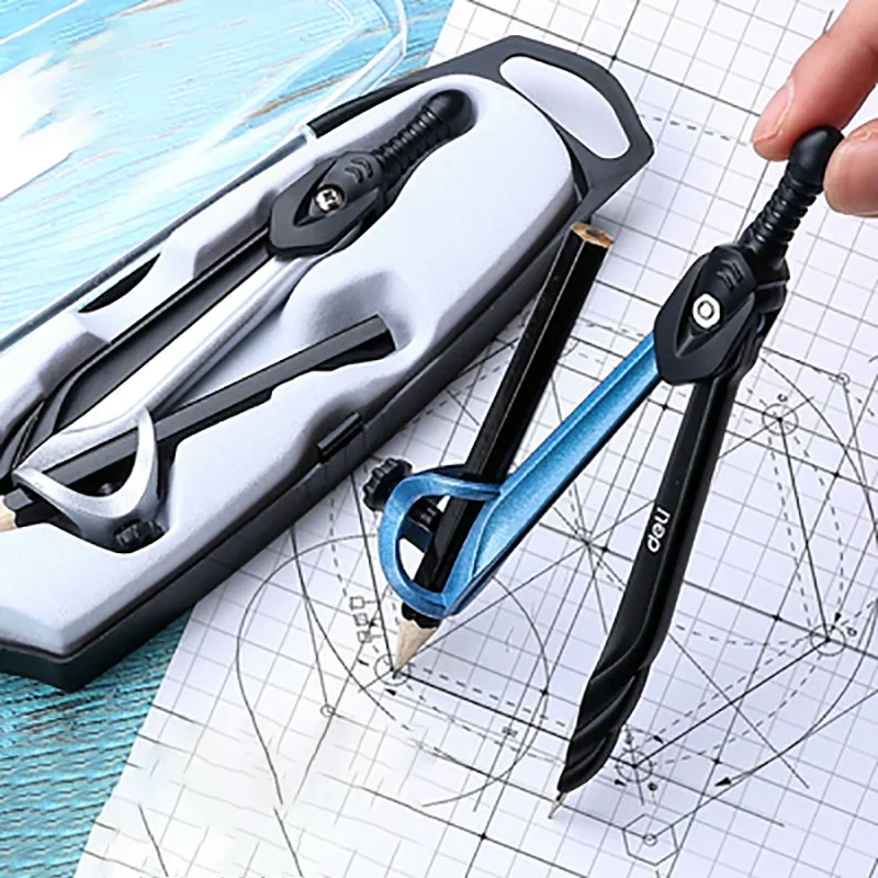 Professional Math Geometry Metal Compasses Pencil Pattern School Students Drafting Draw Circle Tool Supplies Stationery drawing compass