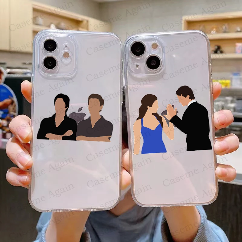 Coque de t l phone en TPU souple pour Apple iPhone The Vampire Diaries 