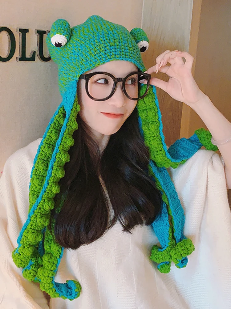 Shrek Shrek-Inspired Knit Beanie Green Full Head Hat With Ears